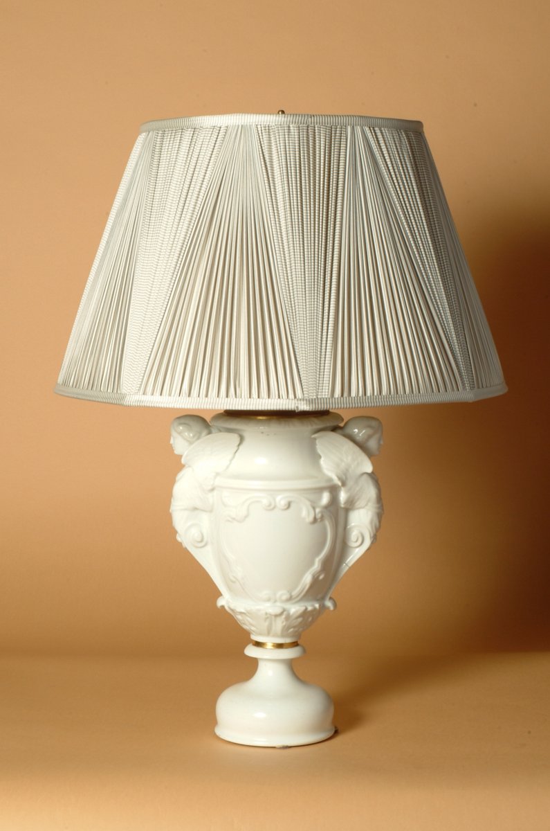 French, 19th Century, Paris Porcelain, Classical Urn made into a Lamp 