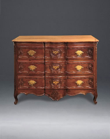 Belgian, 18th Century, Oak, Three-Drawer Commode - Click to enlarge and for full details.